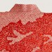 HAORI FEMME JAPONAIS ROUGE EN SOIE SHIBORI  007-101 (L-LL)